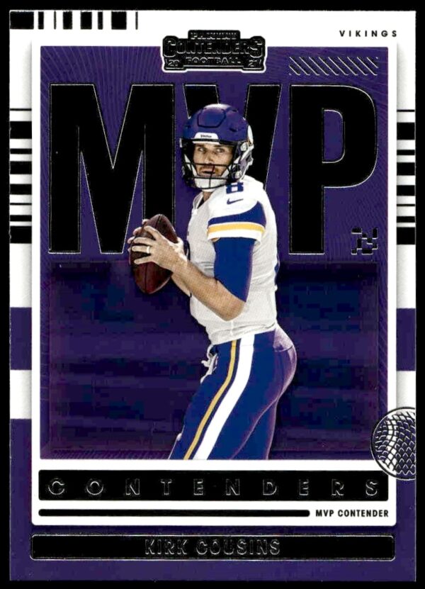 2021 Panini Contenders Kirk Cousins MVP Contenders #MVP-KCO (Front)