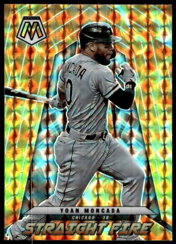 2022 Panini Mosaic Yoan Moncada Straight Fire Mosaic Prizm #SF-13 (Front)