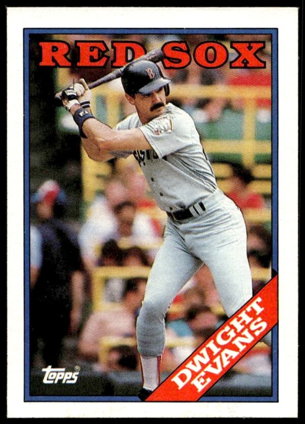 1988 Dwight Evans Topps #470 Baseball Card - Front View, Red Sox Outfielder.