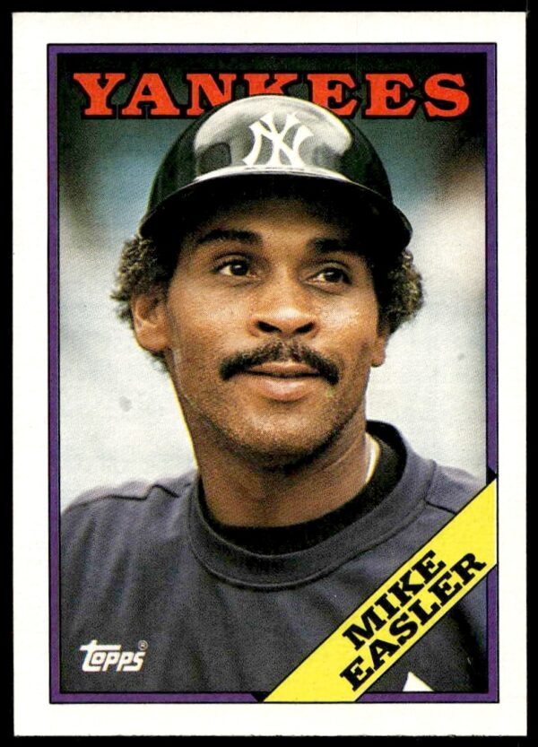 1988 Topps Baseball Card Front: Mike Easler in Batting Stance, Card #741.