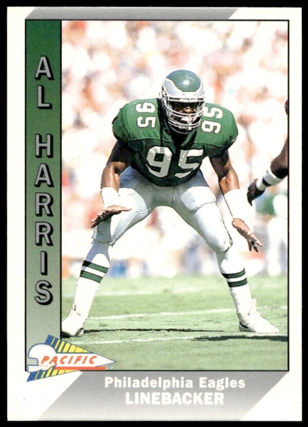 Al Harris 1991 Pacific football card #397, showcasing his focus and team uniform (front).
