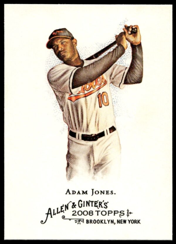 2008 Topps Allen & Ginter Adam Jones baseball card #264 with vintage portrait design.