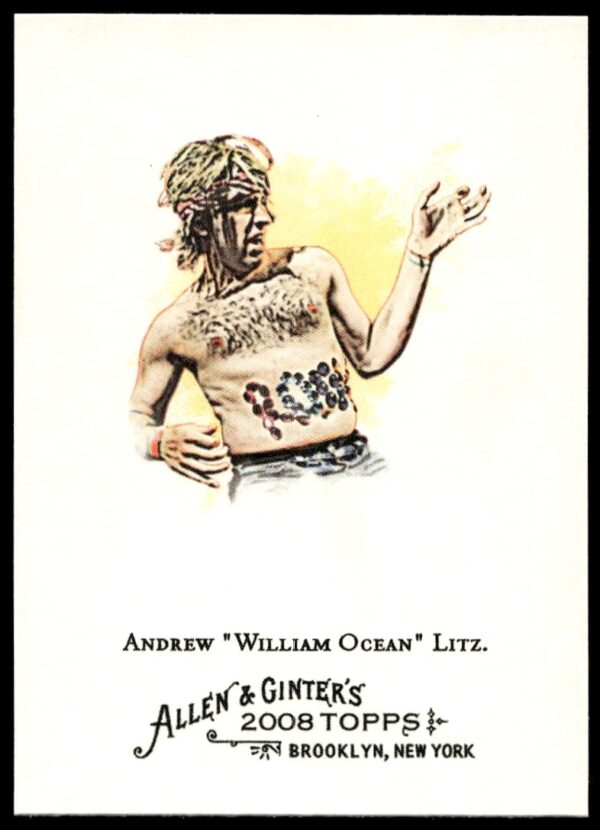 Andrew Litz 2008 Topps Allen & Ginter Card #283, iconic portrait with classic background.