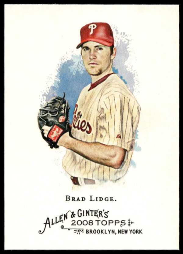 Brad Lidge 2008 Topps Allen & Ginter Card #302 Front - Phillies Uniform