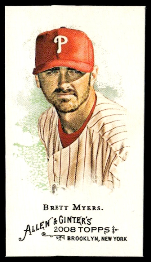 Brett Myers 2008 Allen & Ginter Mini Card #216 Front Baseball Collectible