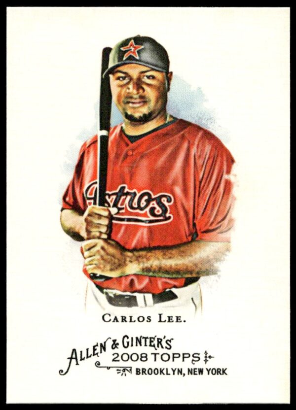 Carlos Lee 2008 Topps Allen & Ginter baseball card #210 front view.
