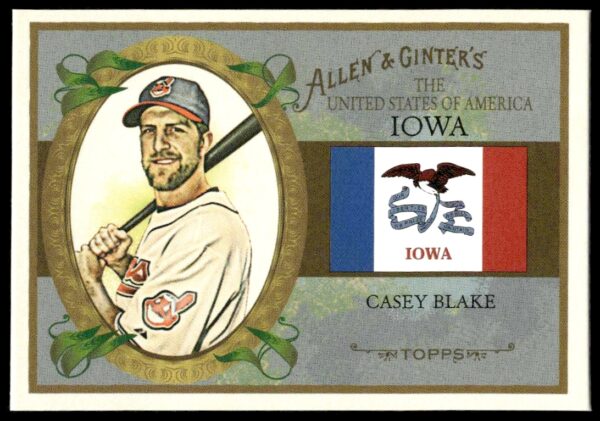 Casey Blake 2008 Topps Allen & Ginter Card #US15, featuring his classic baseball pose.