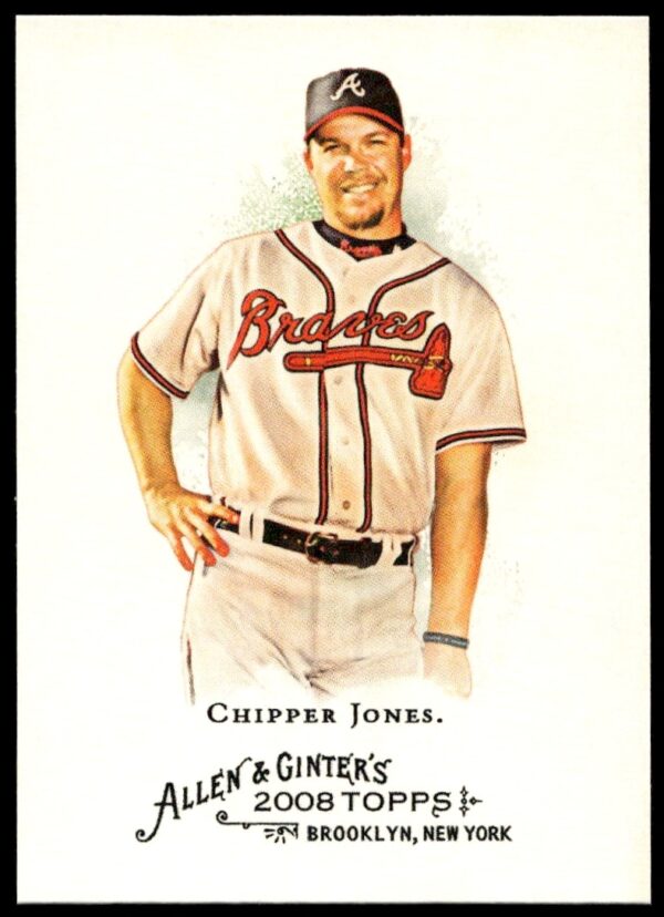 Chipper Jones 2008 Topps Allen & Ginter card #175, showcasing a classic baseball pose.
