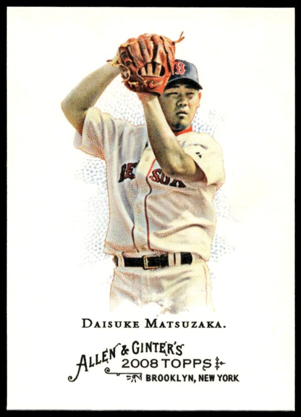 Daisuke Matsuzaka 2008 Topps Allen & Ginter baseball card, number 284, vintage design.