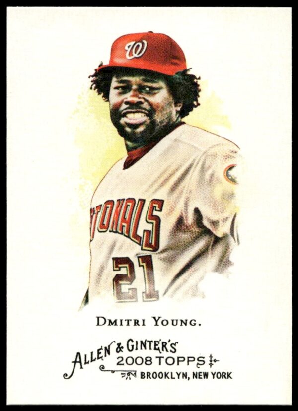 Dmitri Young 2008 Topps Allen & Ginter Card #320 in Nationals uniform.