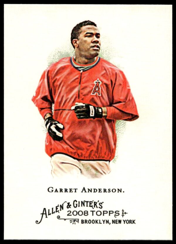 2008 Topps Allen & Ginter Garret Anderson baseball card #256, featuring vintage design elements.