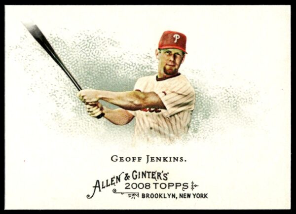 Geoff Jenkins 2008 Topps Allen & Ginter MLB Card #317 - Milwaukee Brewers Star.