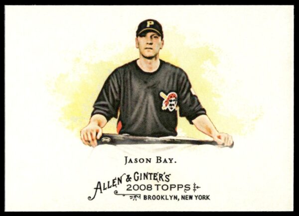 Jason Bay 2008 Topps Allen & Ginter Baseball Card Front, #303, Vintage Design.