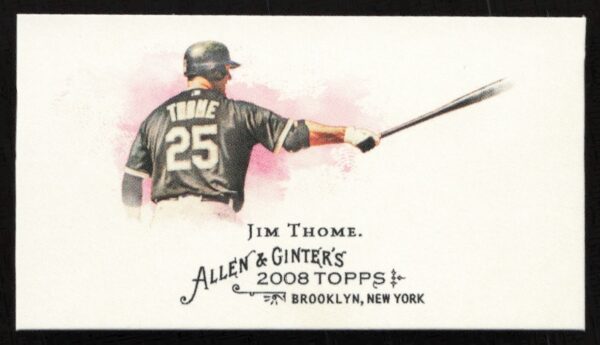 Jim Thome 2008 Mini Card Front, Topps Allen & Ginter Series, Number 76.