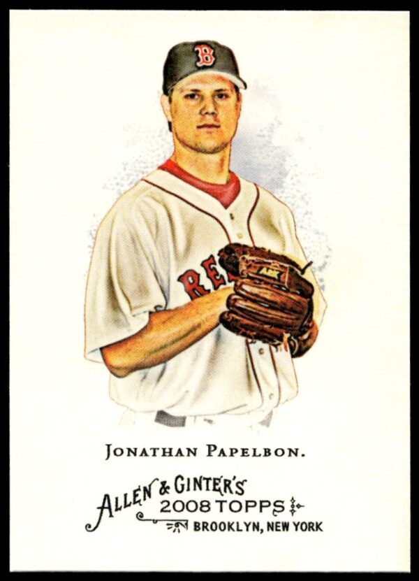 Jonathan Papelbon Boston Red Sox 2008 Allen & Ginter Trading Card #105 Front View