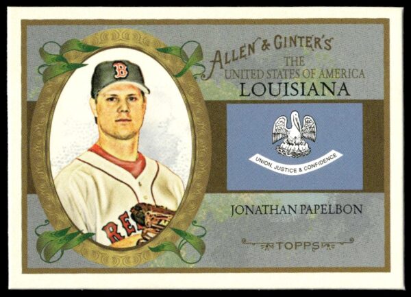 Jonathan Papelbon 2008 Allen & Ginter baseball card, #US18, Red Sox pitcher.