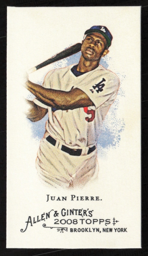 2008 Topps Allen & Ginter Mini Juan Pierre Baseball Card #2 (Front View)