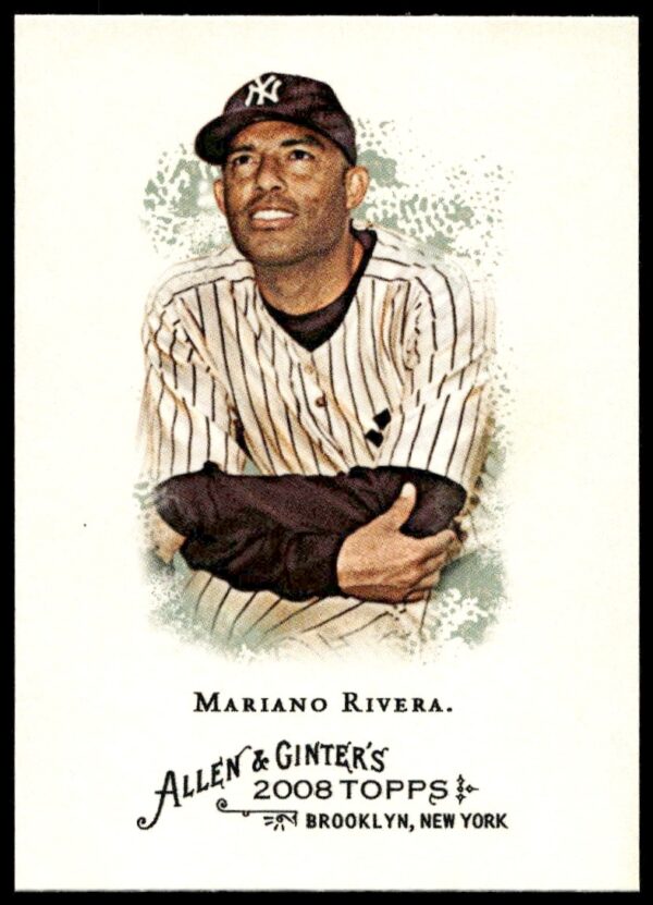 Mariano Rivera 2008 Topps Allen & Ginter card, Yankees legend, #116, vintage design.