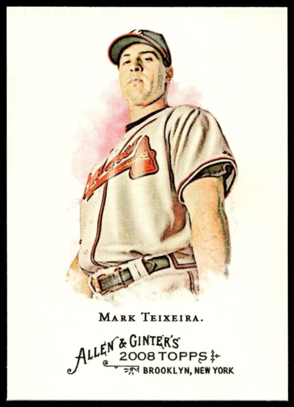 2008 Allen & Ginter Mark Teixeira baseball card front, showcasing his first baseman portrait.