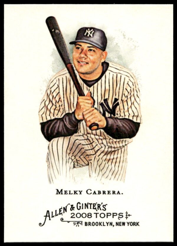 Melky Cabrera 2008 Topps Allen & Ginter card #168 showcases his poised stance in uniform.