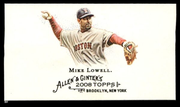 Mike Lowell 2008 Topps Allen & Ginter Mini Card #13 Front View