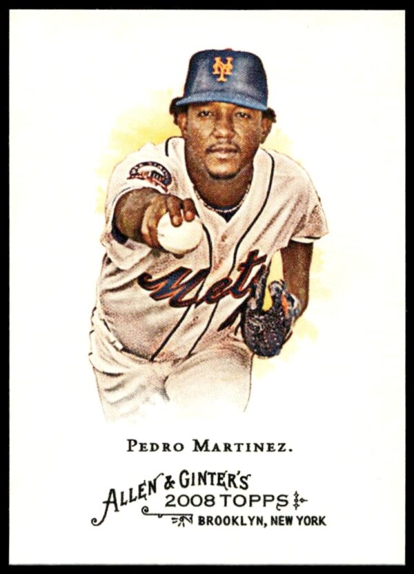 Pedro Martinez 2008 Topps All-Star collectible card, iconic pitcher, MLB legend, card #37.