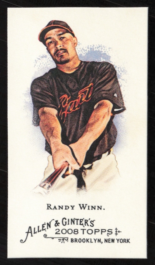 Randy Winn 2008 Topps Allen & Ginter Mini Card #161 Front View