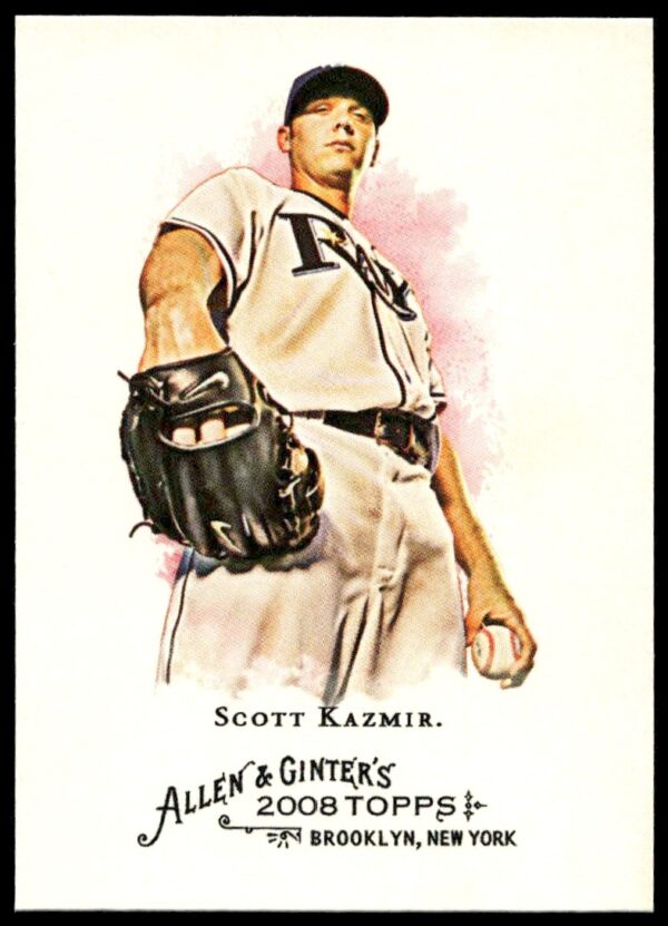 2008 Scott Kazmir baseball card, Topps Allen & Ginter, Tampa Bay Rays pitcher, #146.