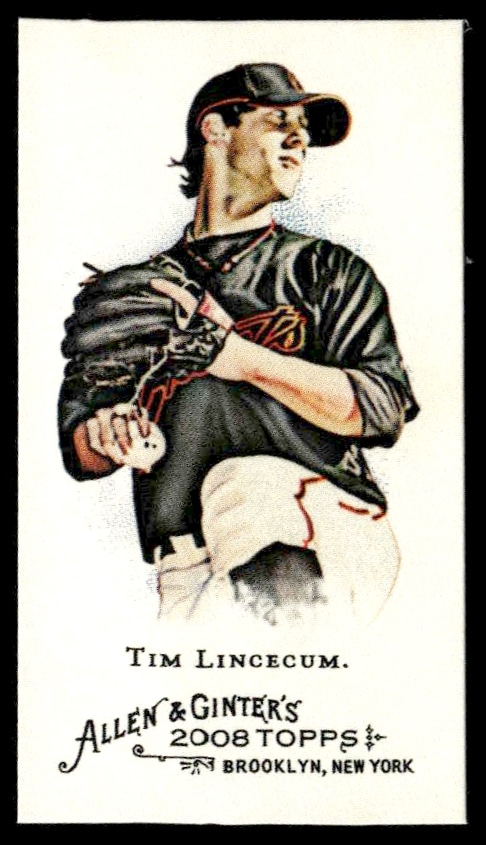 Tim Lincecum 2008 Topps Allen & Ginter Baseball Card #201 Front View