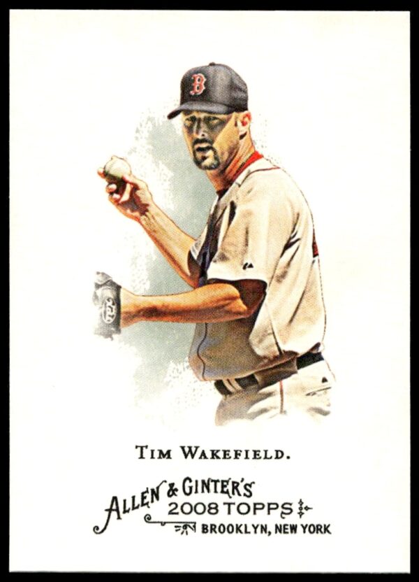 Tim Wakefield 2008 Topps Allen & Ginter Baseball Card #130, Red Sox Pitcher.