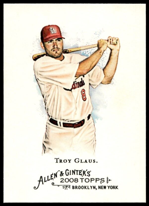 Troy Glaus 2008 Topps Allen & Ginter baseball card, Cardinals, vintage art, #88.