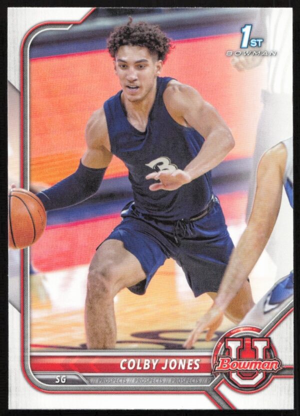 Colby Jones in action: 2021 Bowman University Card #69 Front View