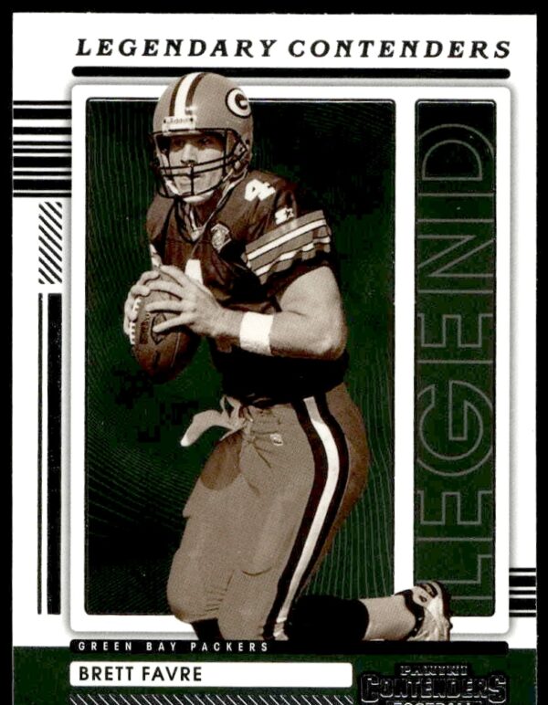 2021 Panini Contenders Brett Favre Legendary Contenders #LGD-BFA (Front)