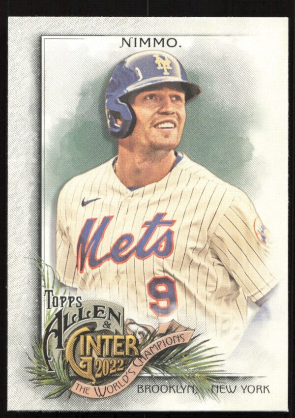 Brandon Nimmo 2022 Topps Allen & Ginter baseball card #330, front view.