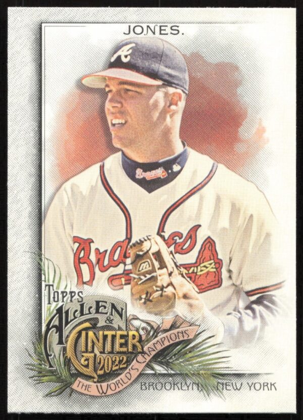 Chipper Jones 2022 Topps Allen & Ginter Card #150, vintage-style portrait.