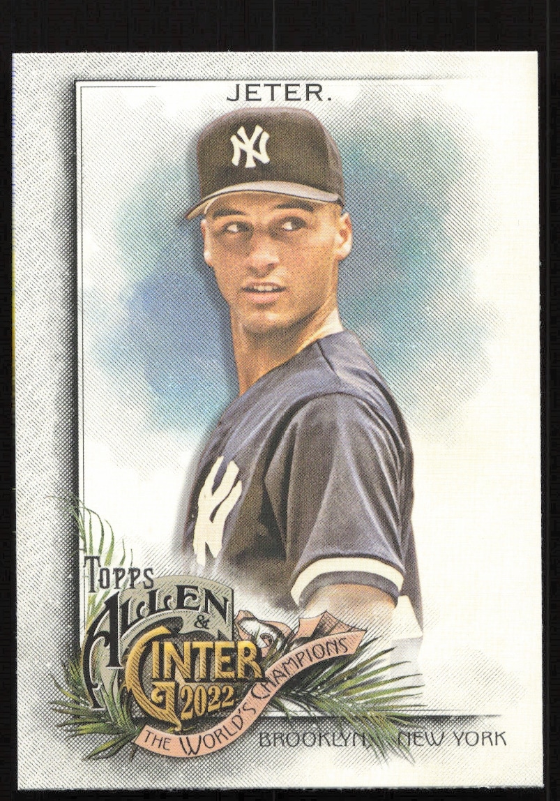 2022 Derek Jeter Allen & Ginter Card #146, featuring iconic Yankee uniform.