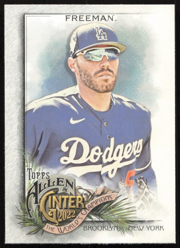 Freddie Freeman 2022 Topps Allen & Ginter Card #18, featuring his poised baseball stance.