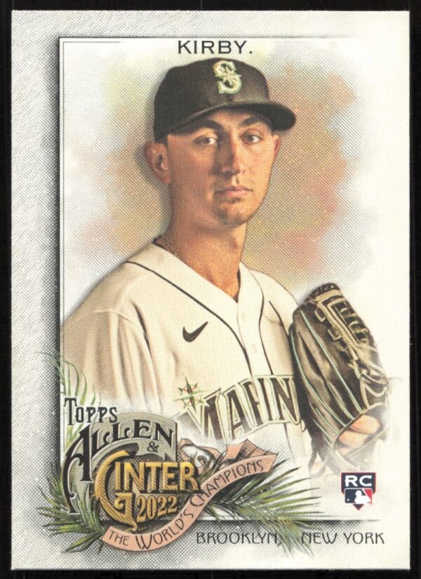 George Kirby 2022 Topps Allen & Ginter card, Seattle Mariners pitcher, card #313.