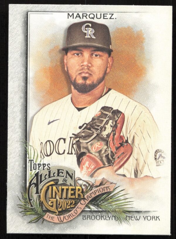 German Marquez 2022 Topps Allen & Ginter card #155, Colorado Rockies pitcher.