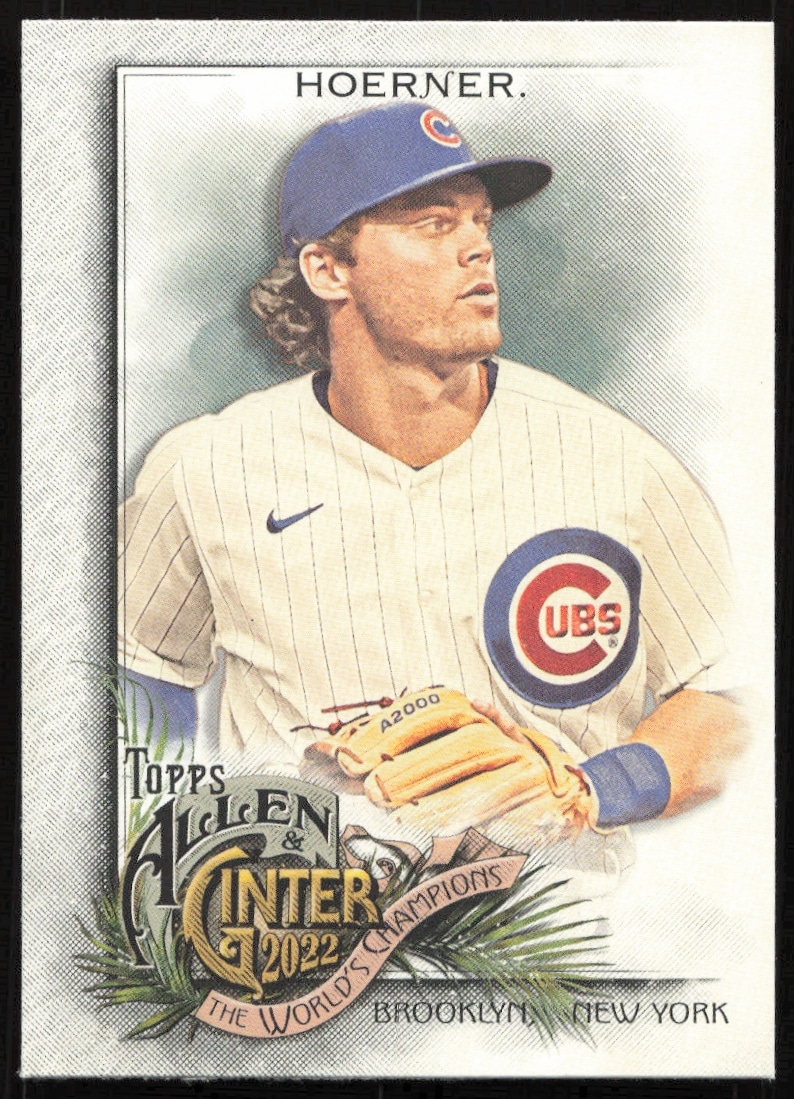 Nico Hoerner 2022 Topps Allen & Ginter baseball card #350 front view.