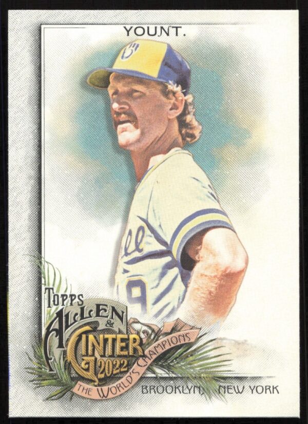 2022 Robin Yount Allen & Ginter Baseball Card #89, Hall of Famer Portrait.