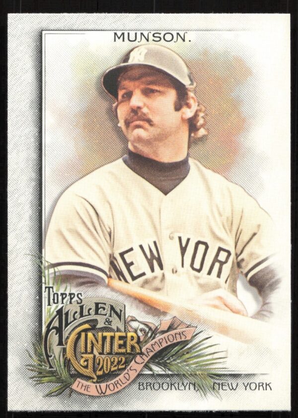 Thurman Munson 2022 Topps Allen & Ginter baseball card, card #33, featuring vibrant front design.