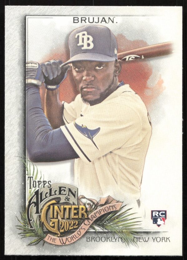 Vidal Brujan 2022 Topps Allen & Ginter Baseball Card #177 featuring Rays uniform.