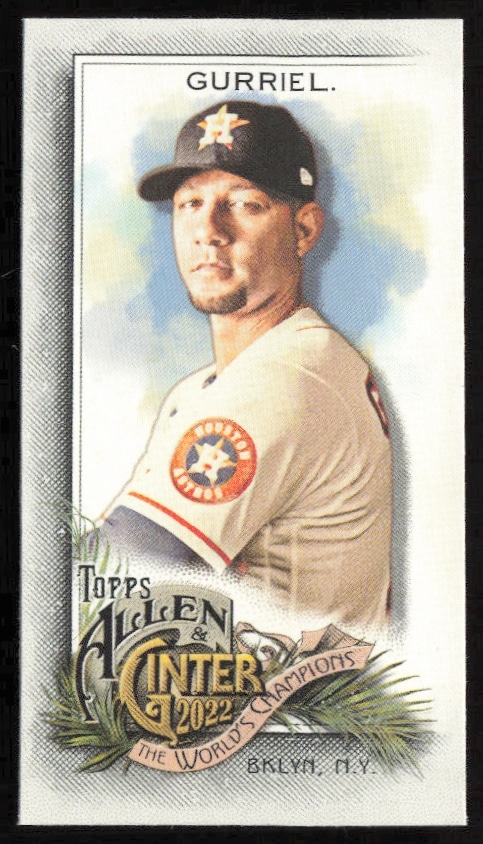 Yuli Gurriel 2022 Topps Allen & Ginter Mini Card #103, front view.