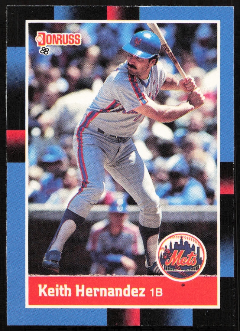 1988 Donruss Keith Hernandez baseball card in Mets uniform, #316, showcasing vintage design.
