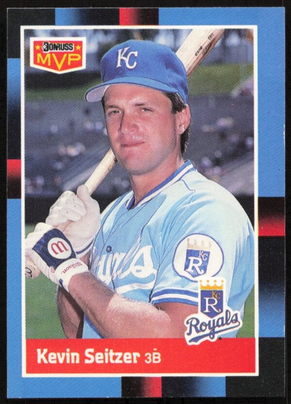 Kevin Seitzer 1988 Donruss MVP Bonus Card Front, Kansas City Royals Uniform, #BC-17.
