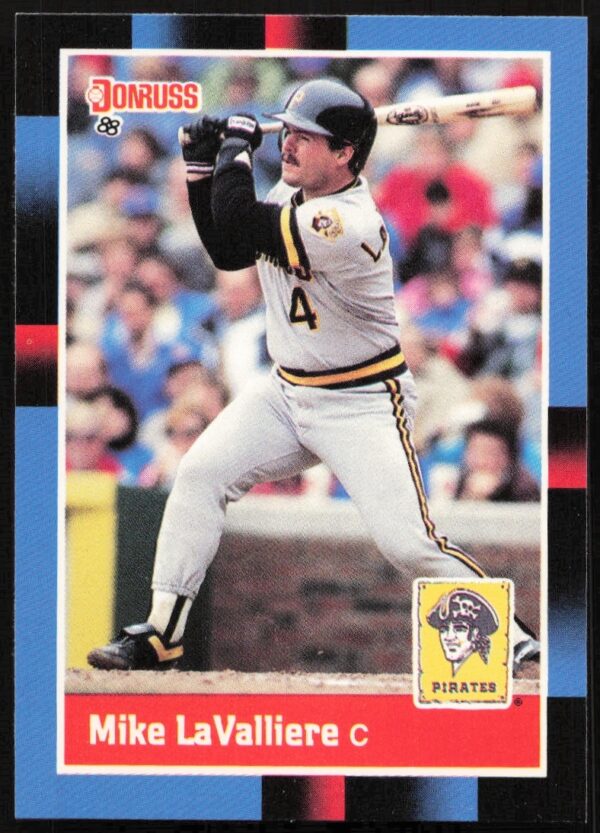 Mike LaValliere 1988 Donruss baseball card #312 with Pittsburgh Pirates uniform.