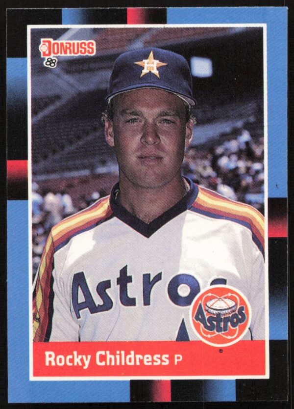 1988 Donruss Baseball Card featuring Rocky Childress in Astros uniform, card number 554.