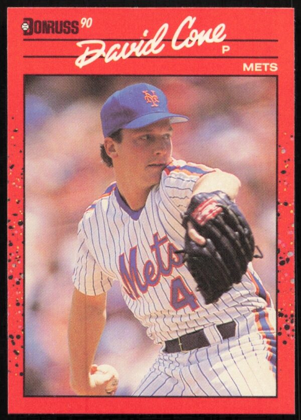 David Cone 1990 Donruss #265 Baseball Card featuring New York Mets pitcher.
