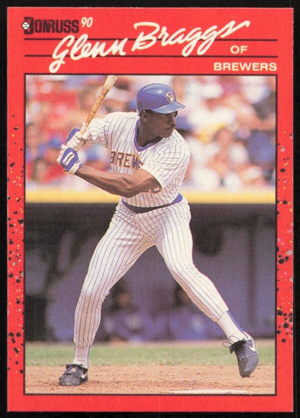1990 Donruss Glenn Braggs Milwaukee Brewers Baseball Card #264 Front
